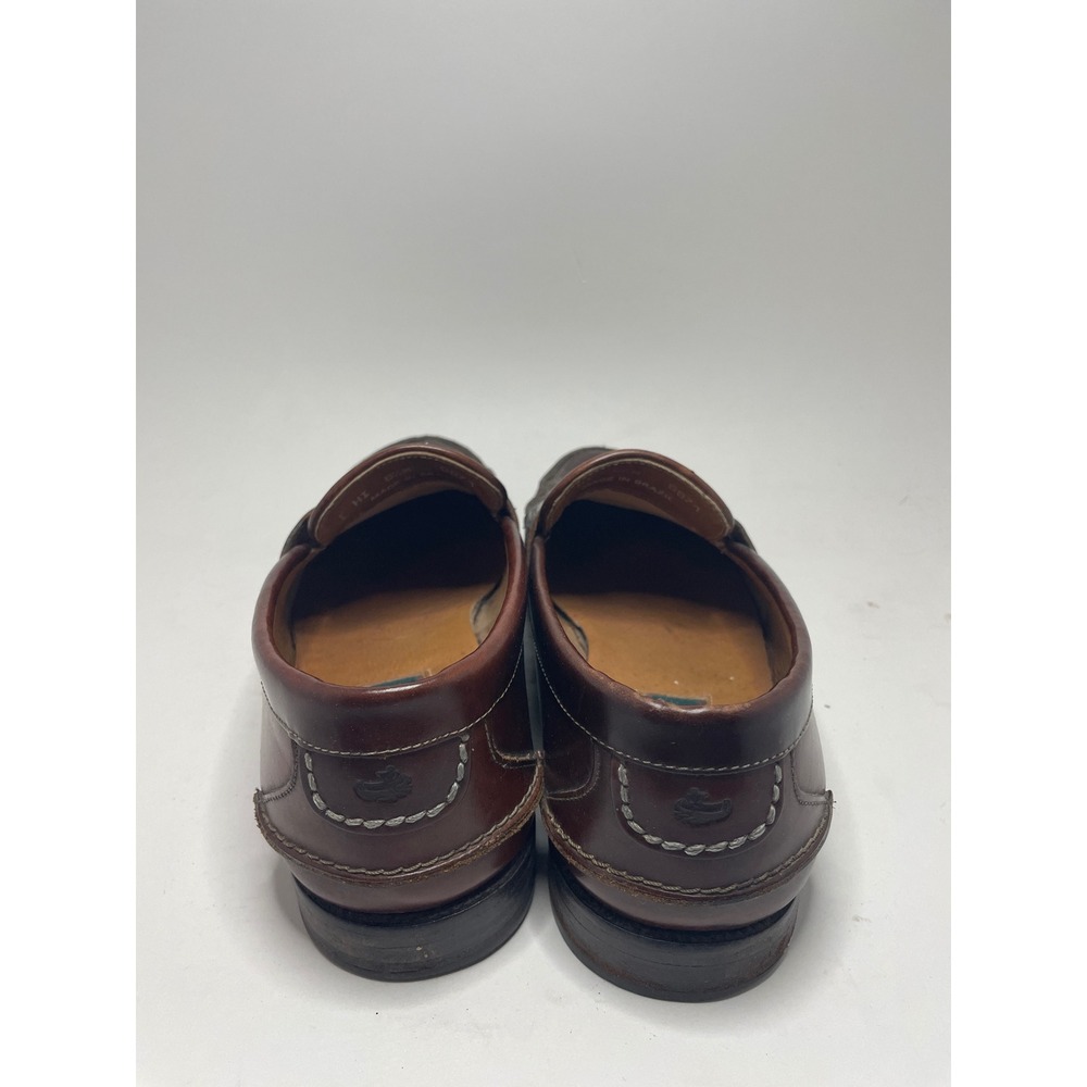 GH Bass Mens Penny Loafers Size 8.5 M Brown Leather Slip On Moc Toe Shoes - Picture 4 of 8